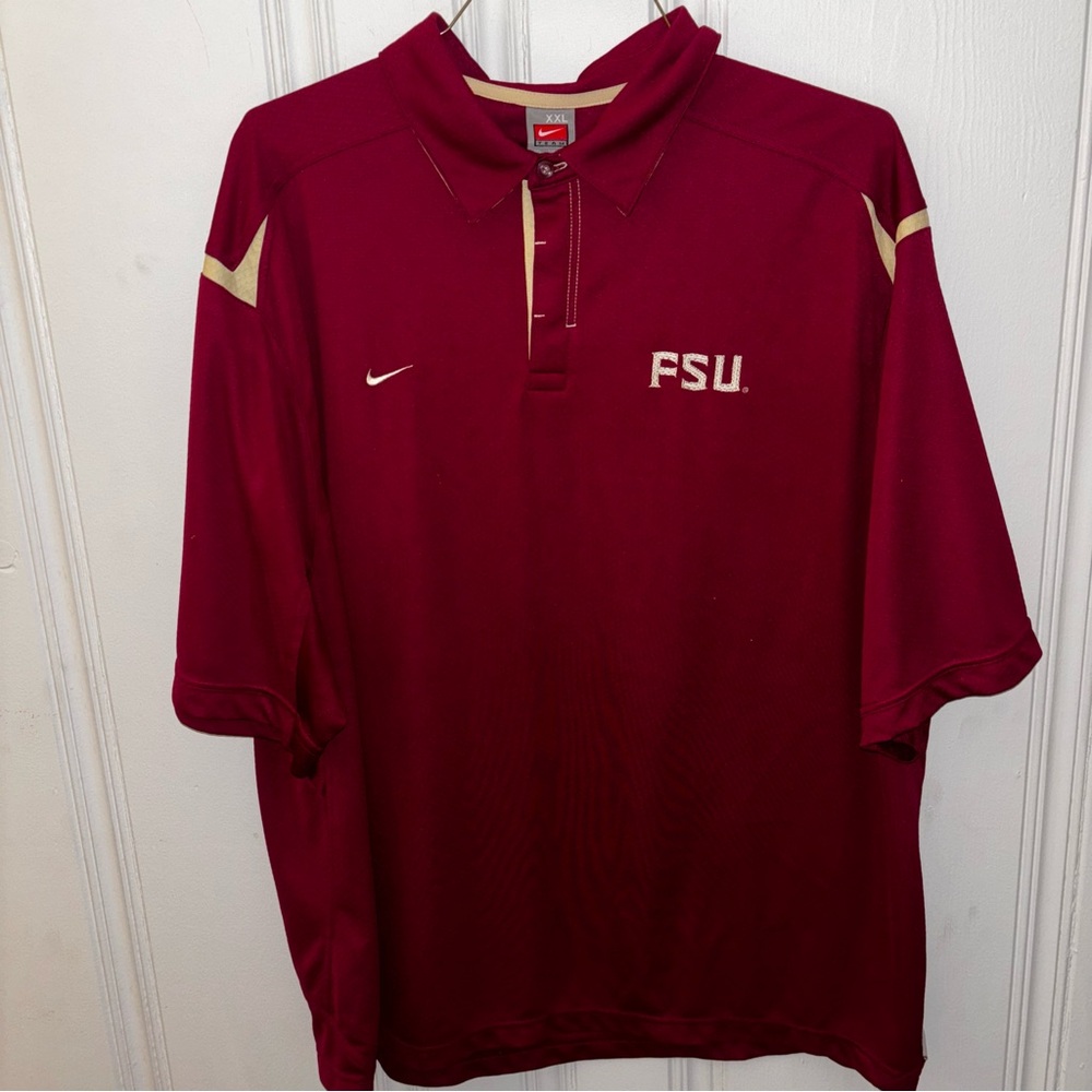 FSU Florida State Nike Gameday polo shirt men’s XXL Gold Garnett